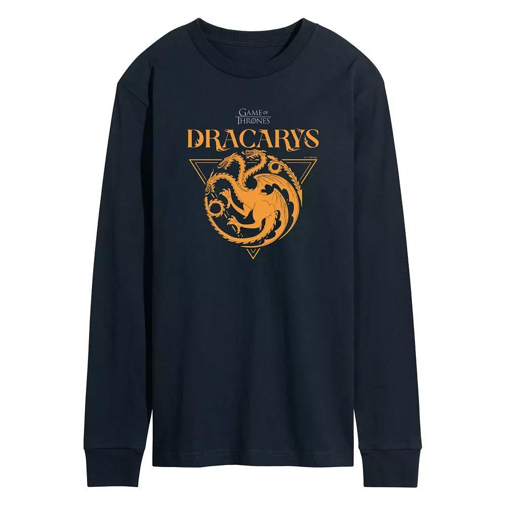 Mens Game Of Thrones Dracarys Long Sleeve Graphic Tee Blue Product Image