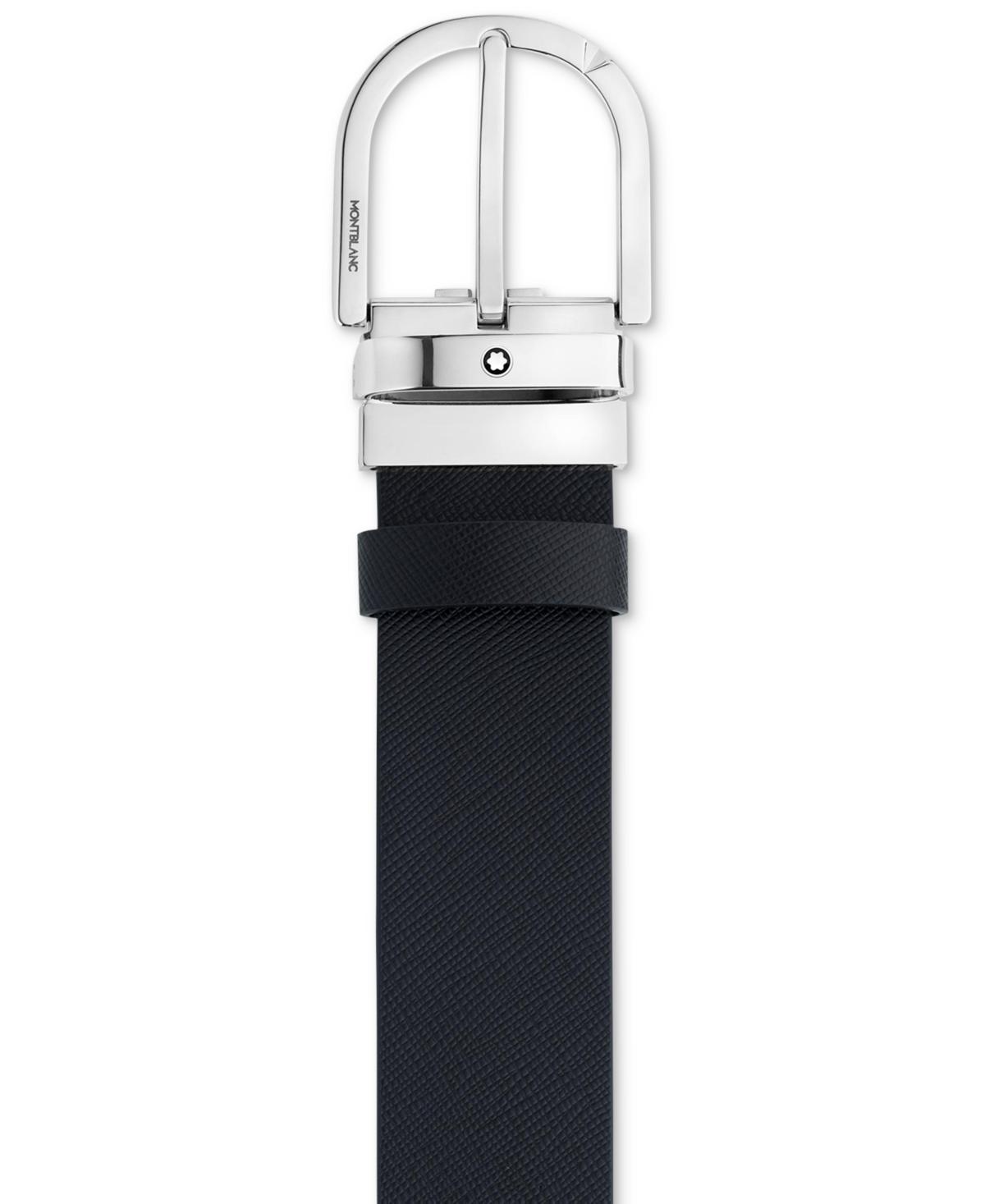 Montblanc Mens Horseshoe Buckle Reversible Leather Belt Product Image