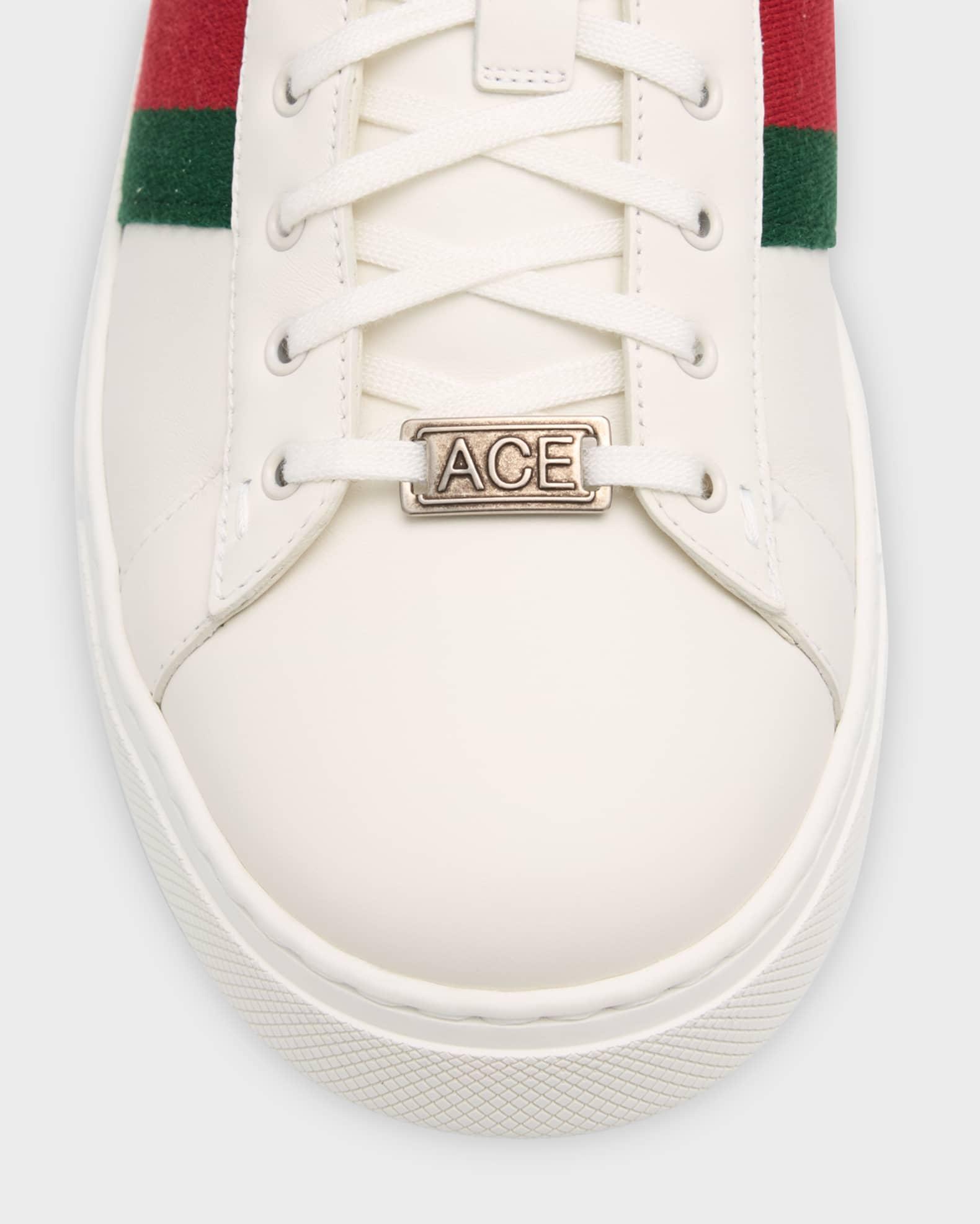 Men's Ace Leather Web Low-Top Sneakers Product Image