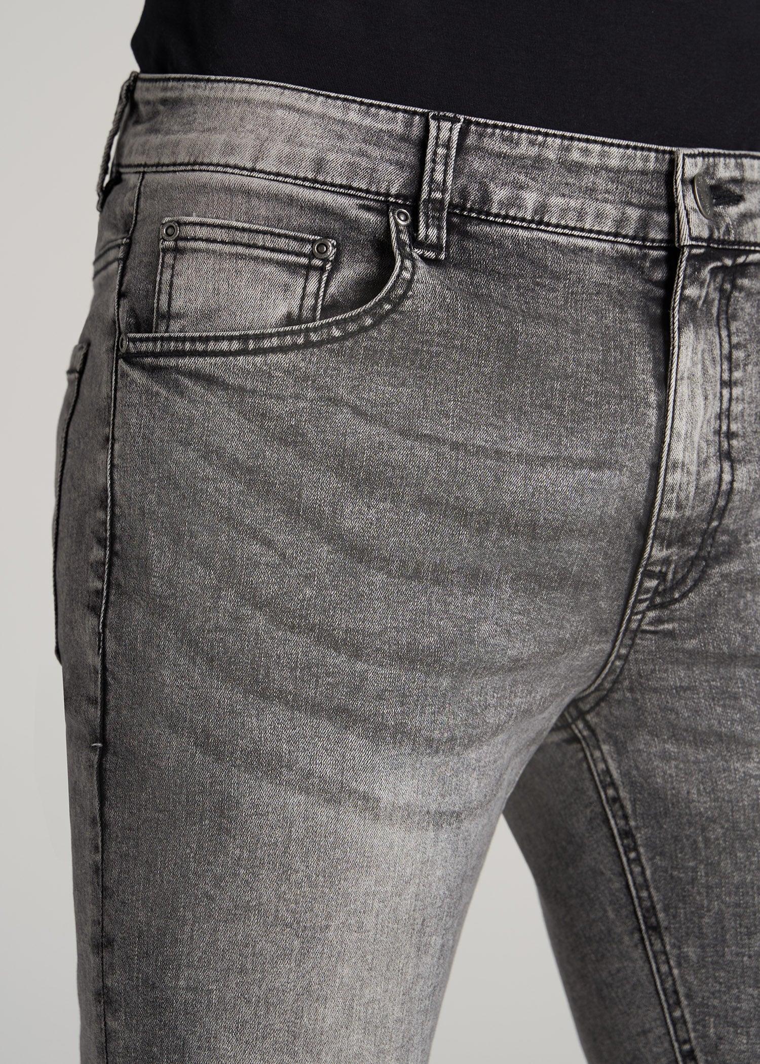 Travis SKINNY Jeans for Tall Men in Washed Faded Black Product Image