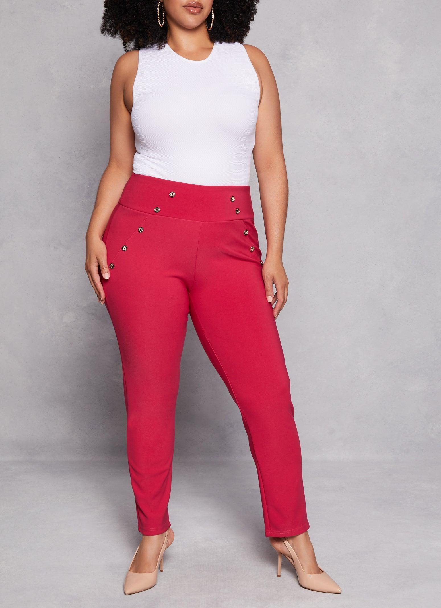 Womens Plus Size Scuba Sailor Pants Product Image