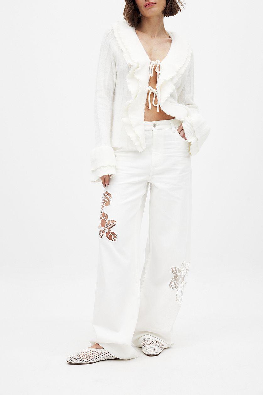 Lace Detail Jeans Product Image