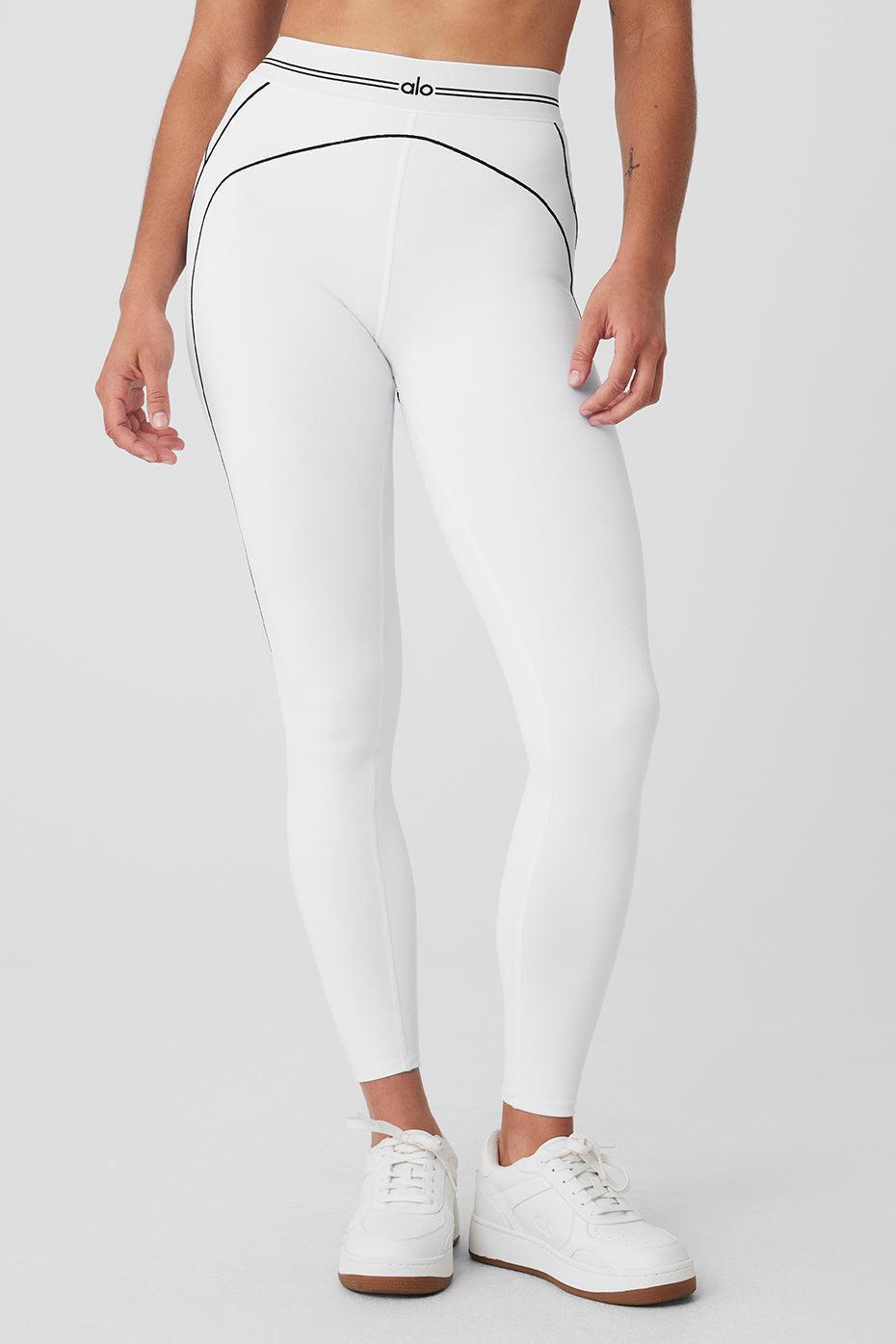 Airbrush High-Waist Heart Throb Legging - White/Black Product Image