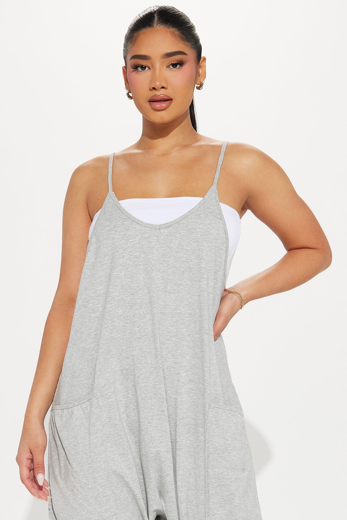 Get You Off My Mind Jumpsuit - Heather Grey Product Image