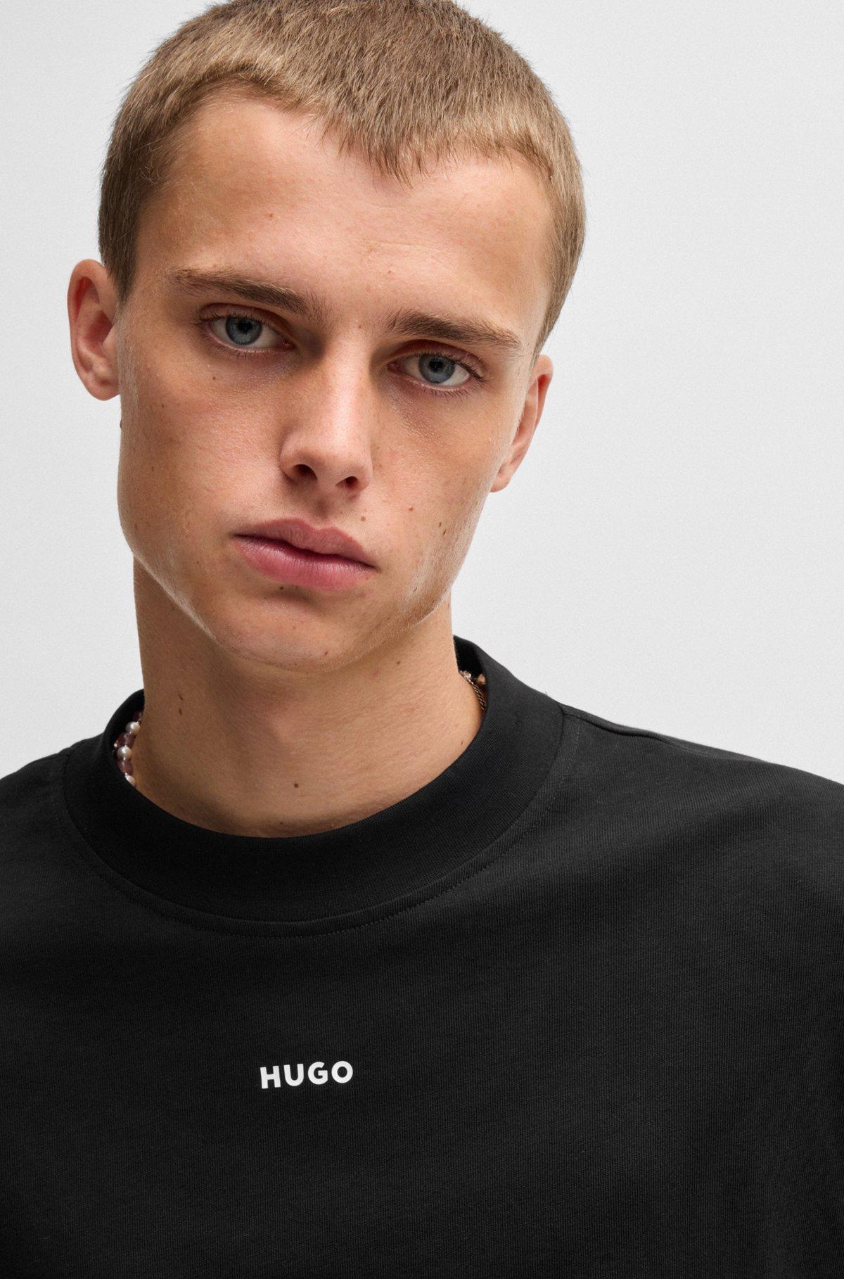 Cotton-jersey relaxed-fit T-shirt with logo print Product Image