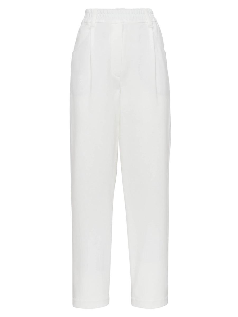 Womens Stretch Cotton Couture Interlock Baggy Trousers Product Image
