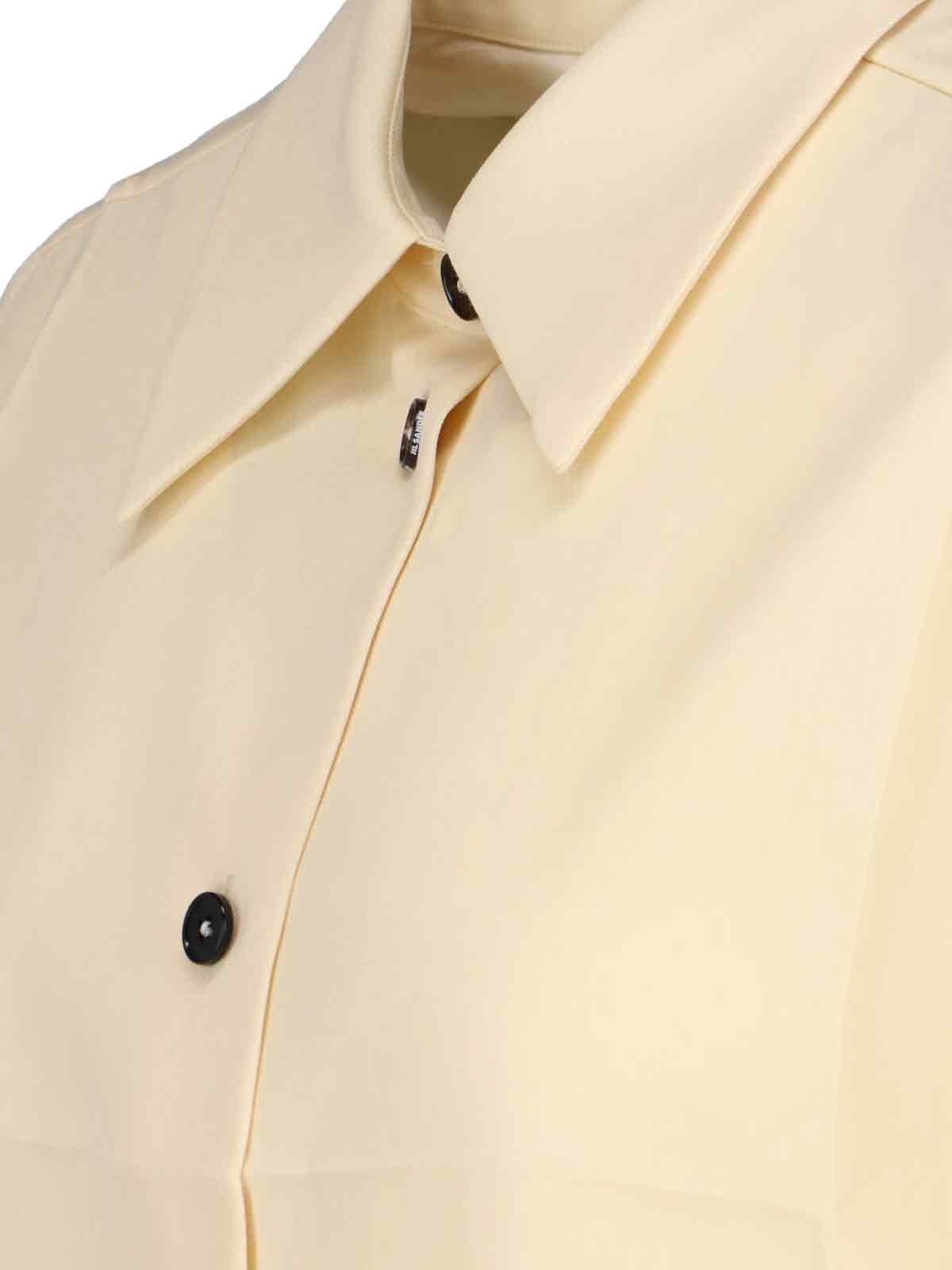 JIL SANDER Woman Jacket Light Yellow Size 6 Cotton Product Image