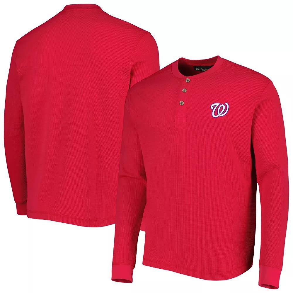 Men's Dunbrooke Washington Nationals Red Maverick Long Sleeve T-Shirt, Size: 2XL Product Image