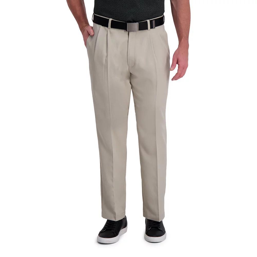 Men's Haggar® Cool Right® Performance Flex Classic-Fit Pleated Pants, Size: 44X29, Green Product Image