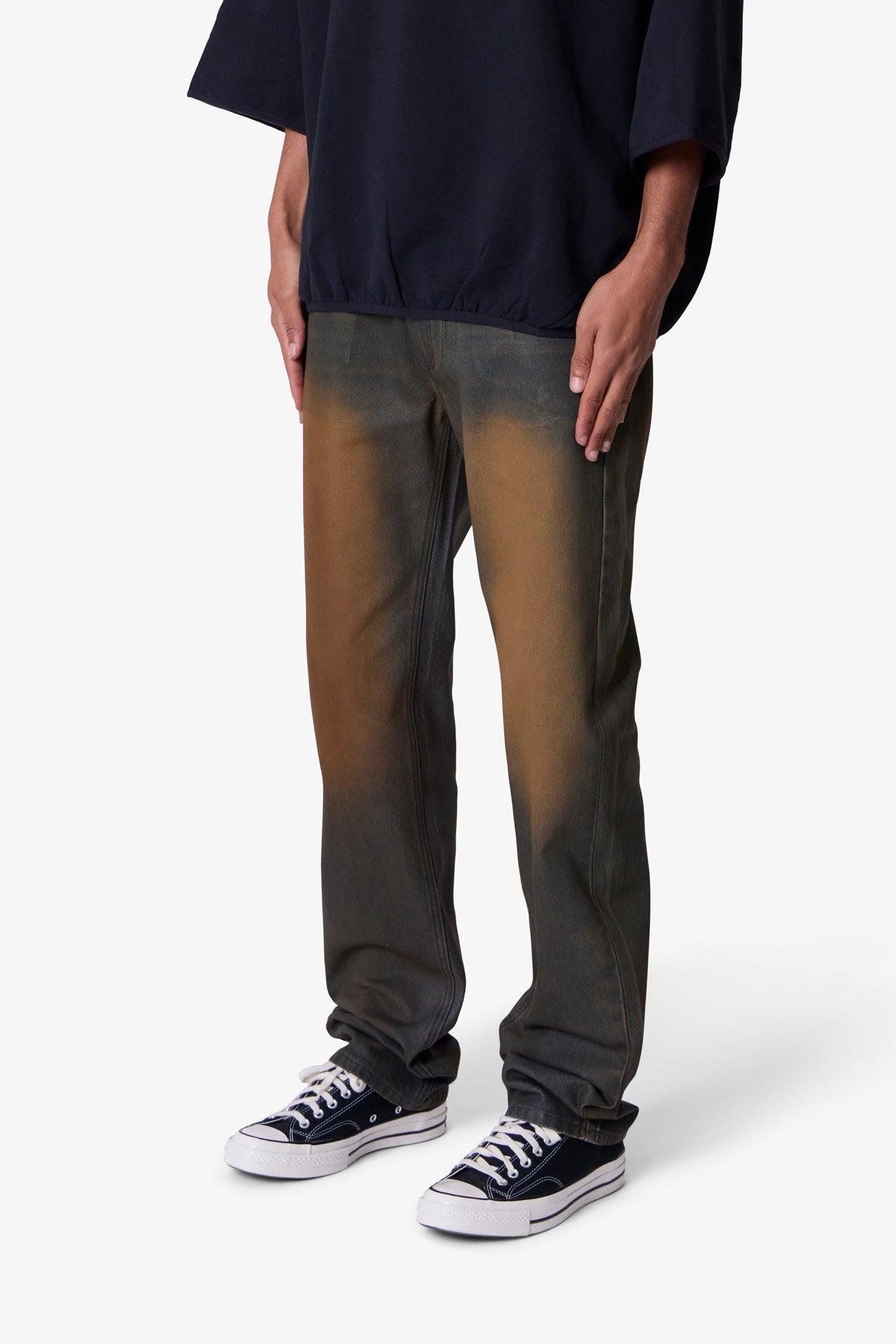 D732 Rust Wash Denim - Black/Brown Product Image