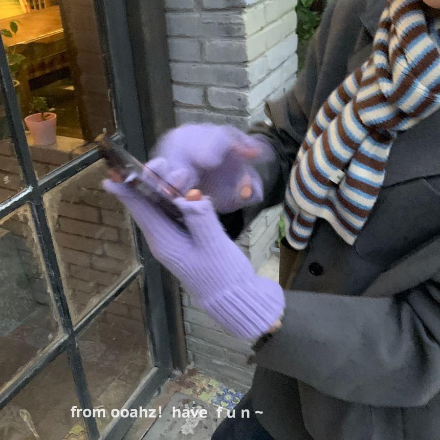 Plain Touchscreen  Knit Gloves Product Image