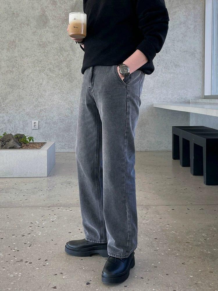 RT No. 12249 GRAY STRAIGHT JEANS Product Image