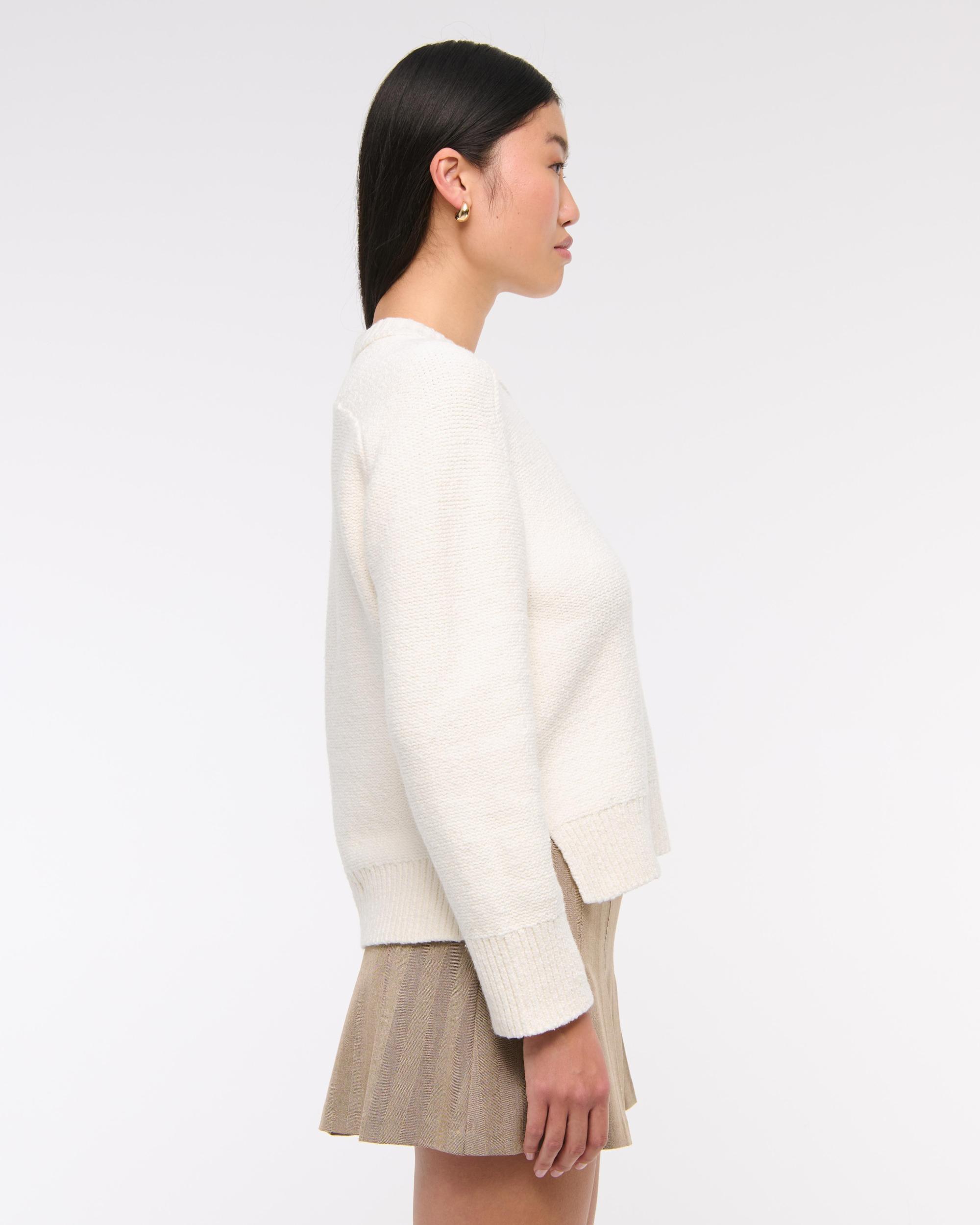 The A&F Madeline Textural Crew Sweater Product Image