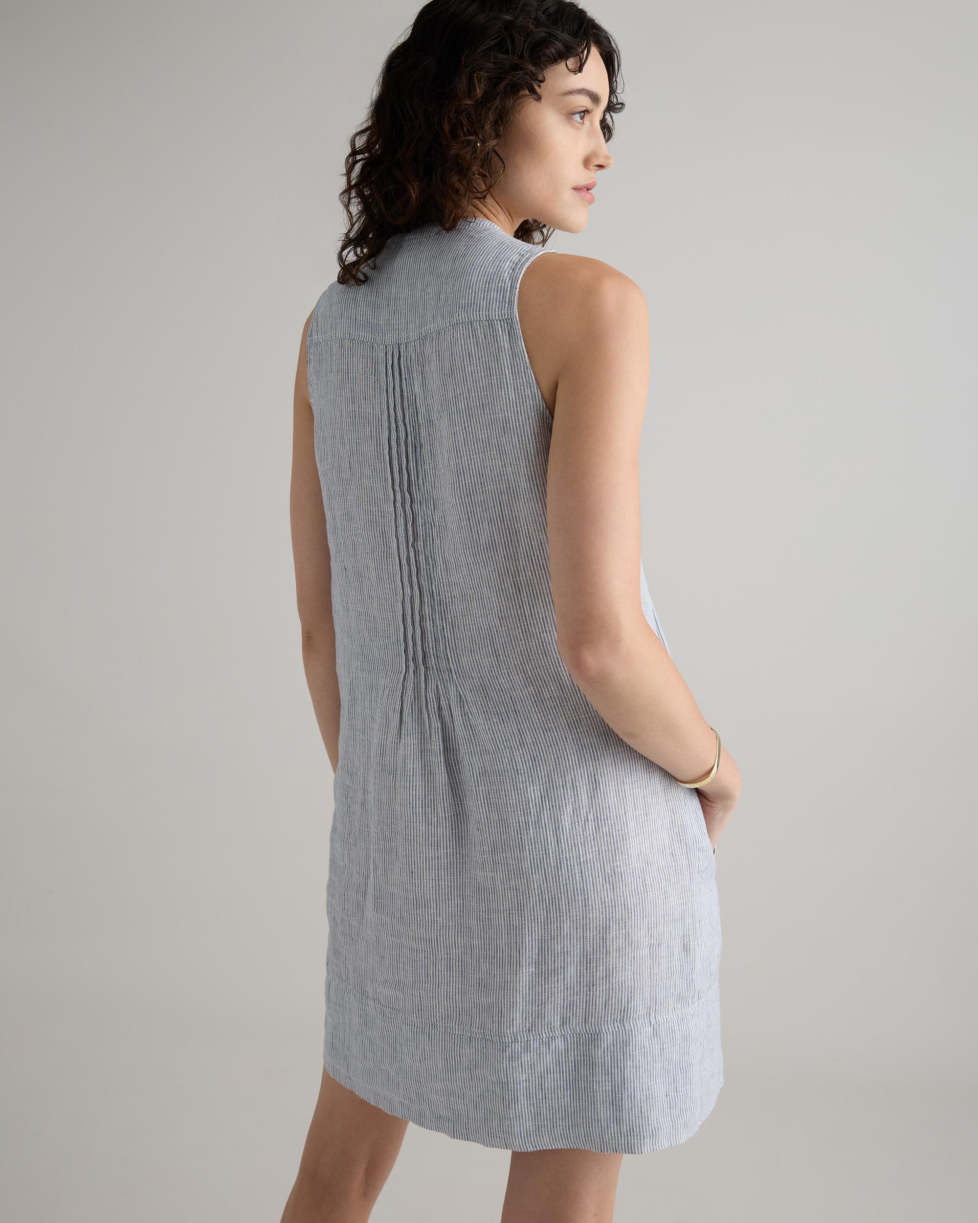 Quince | Women's 100% European Linen Sleeveless Swing Dress Product Image