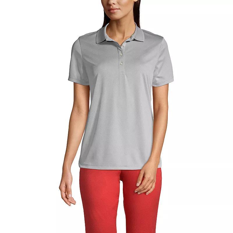 Women's Lands' End Short Sleeve Solid Active Polo Shirt, Size: XL, True Blue Product Image