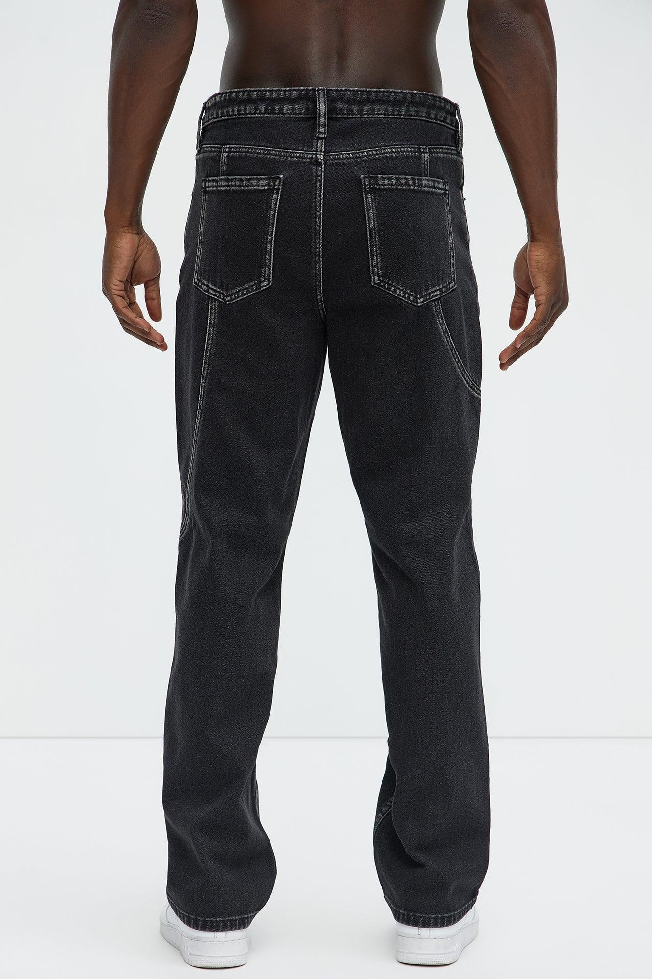 Devon Straight Jeans - Black Wash Product Image