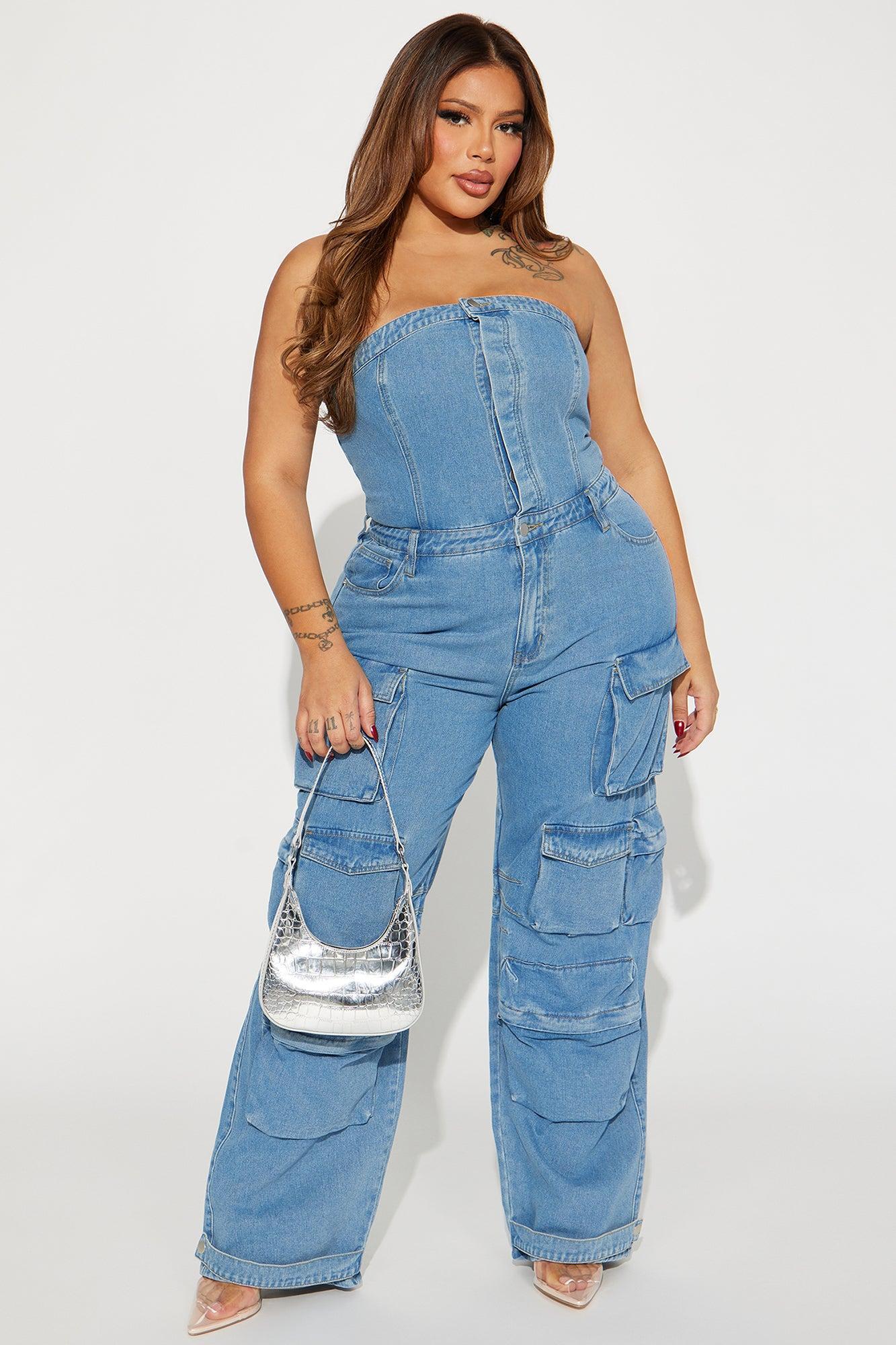 Dixie Denim Jumpsuit - Denim Product Image