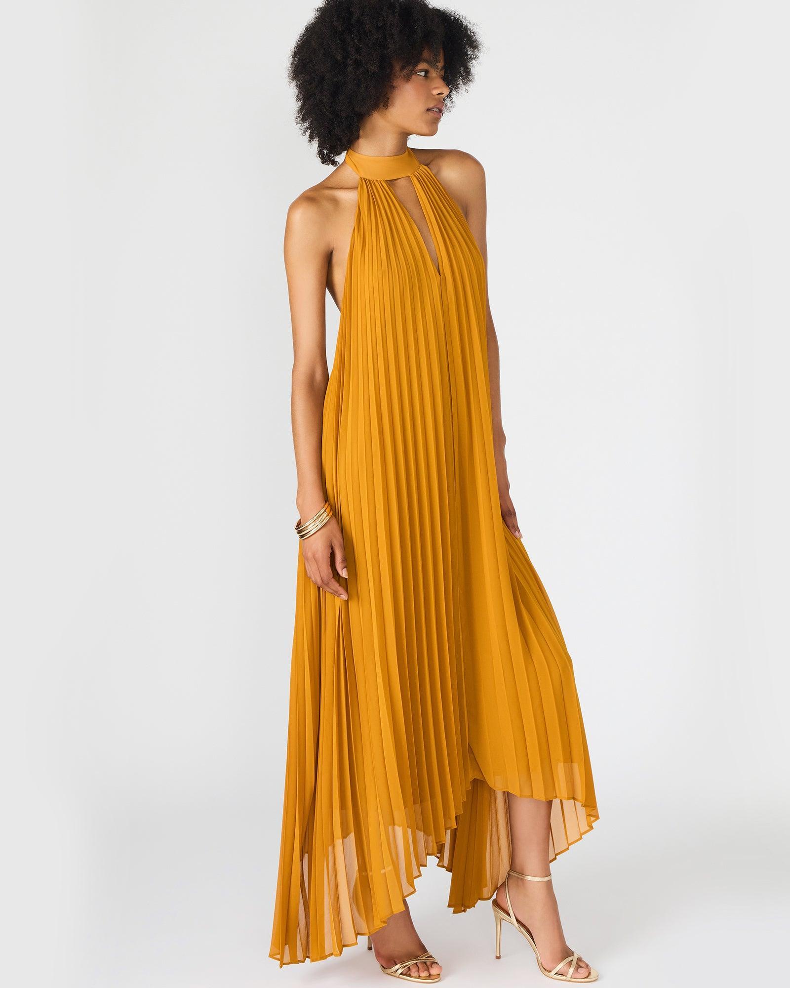 MARAYA DRESS TUSCAN GOLD Female Product Image