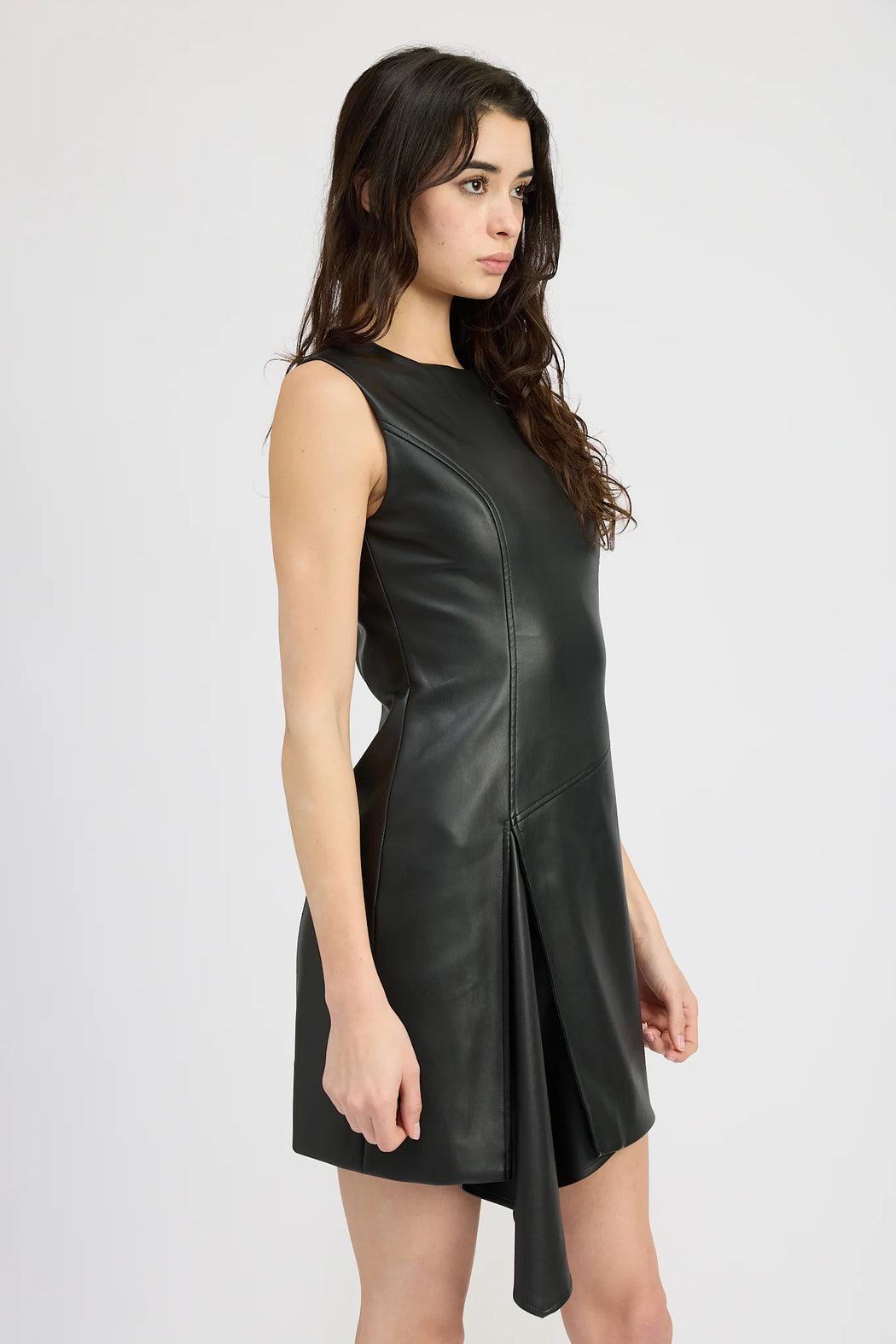 Mya Leather Dress Product Image