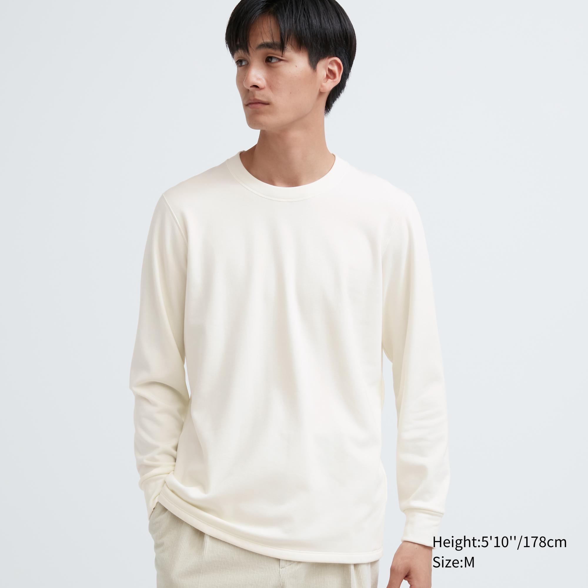 Mens Heattech Ultra Warm T-Shirt Off White Small UNIQLO US Product Image