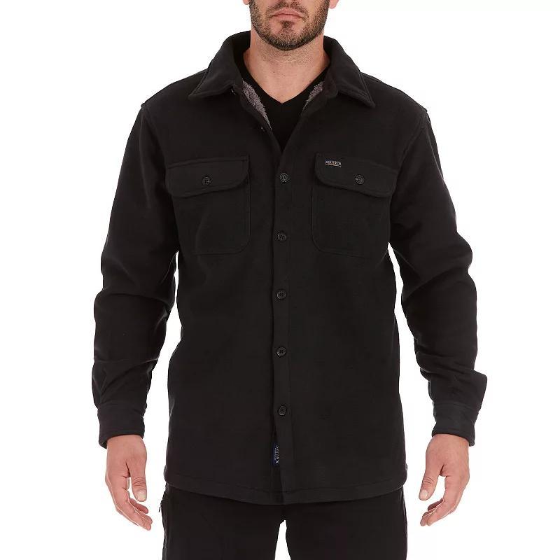 Mens Smiths Workwear Sherpa-Lined Plaid Microfleece Shirt Jacket Product Image