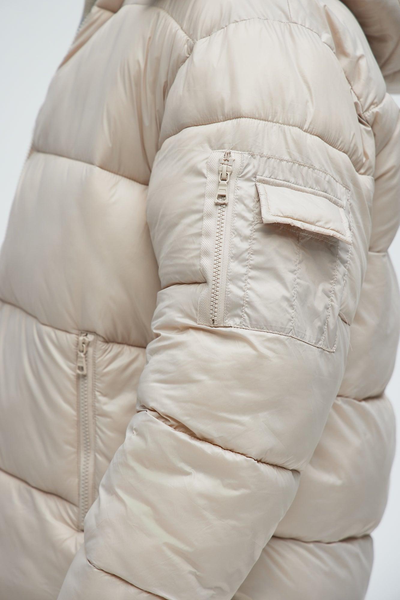 Nixer Puffer Jacket - Tan Product Image
