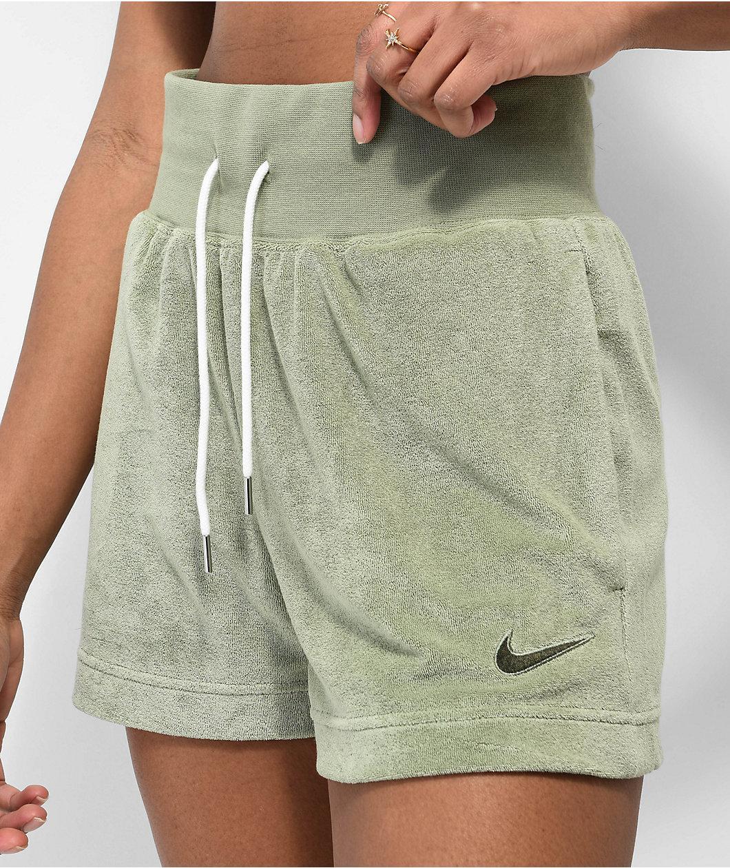 Nike Sportswear A2 Green Terry Sweat Shorts Product Image