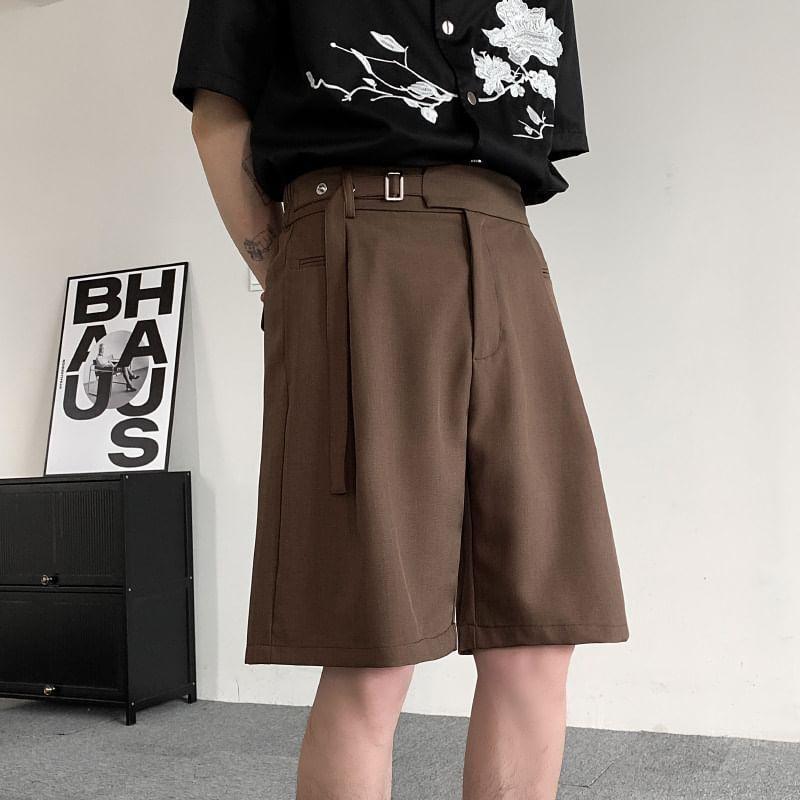 High Waist Plain Shorts Product Image