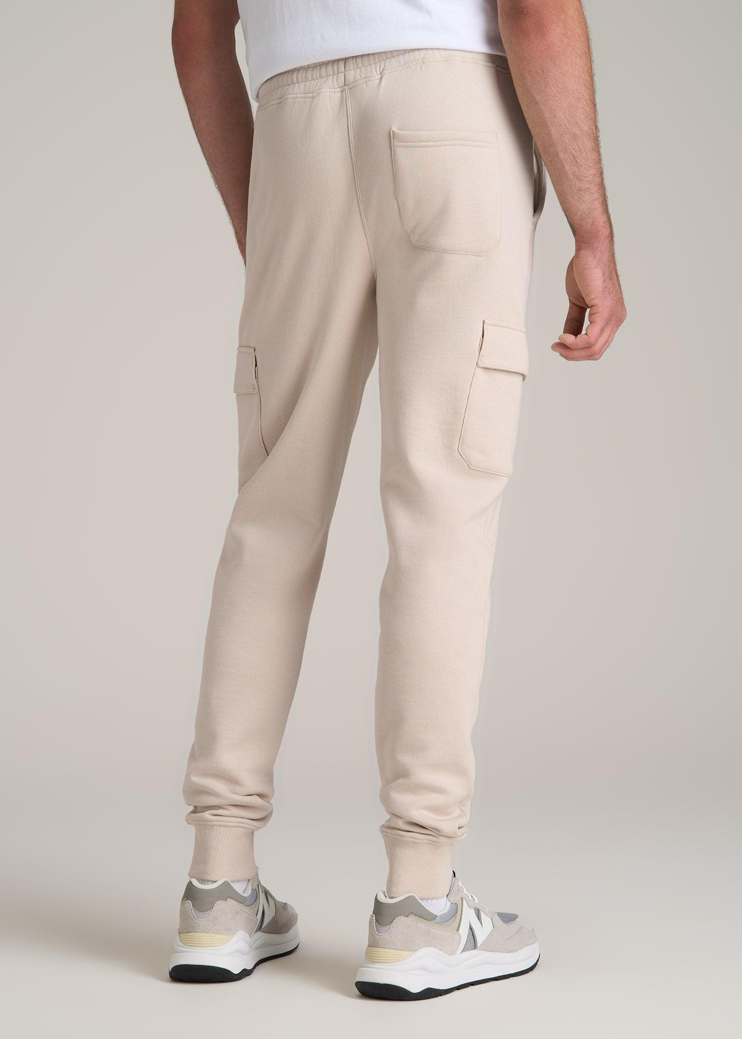 Wearever Fleece Cargo Jogger For Tall Men in Light Stone Product Image