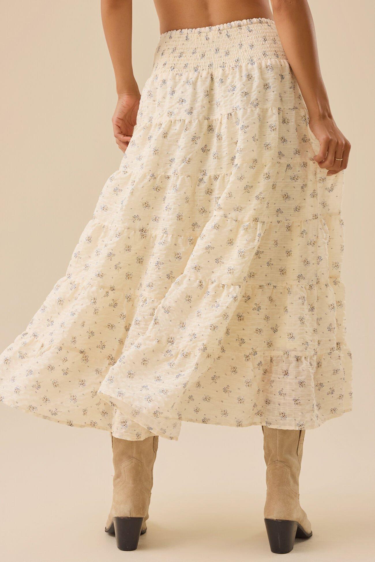 Isla Tiered Midi Skirt Product Image