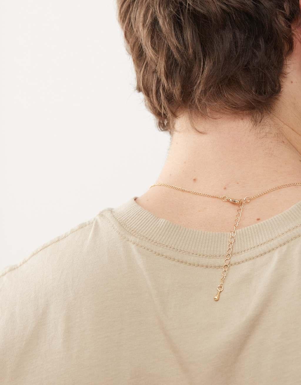 Faded Future molten bar pendant necklace in gold Product Image