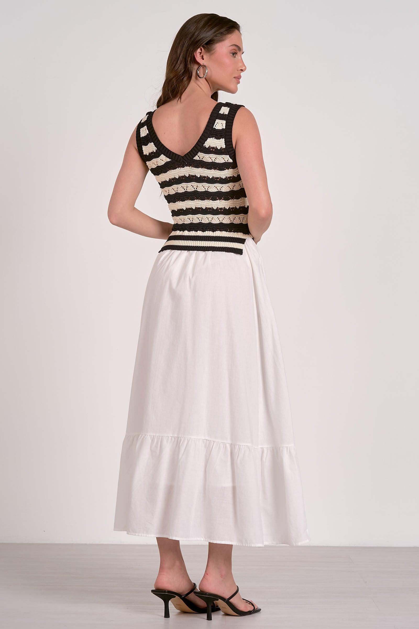 Midi Sweater Skirt Dress Combo Product Image