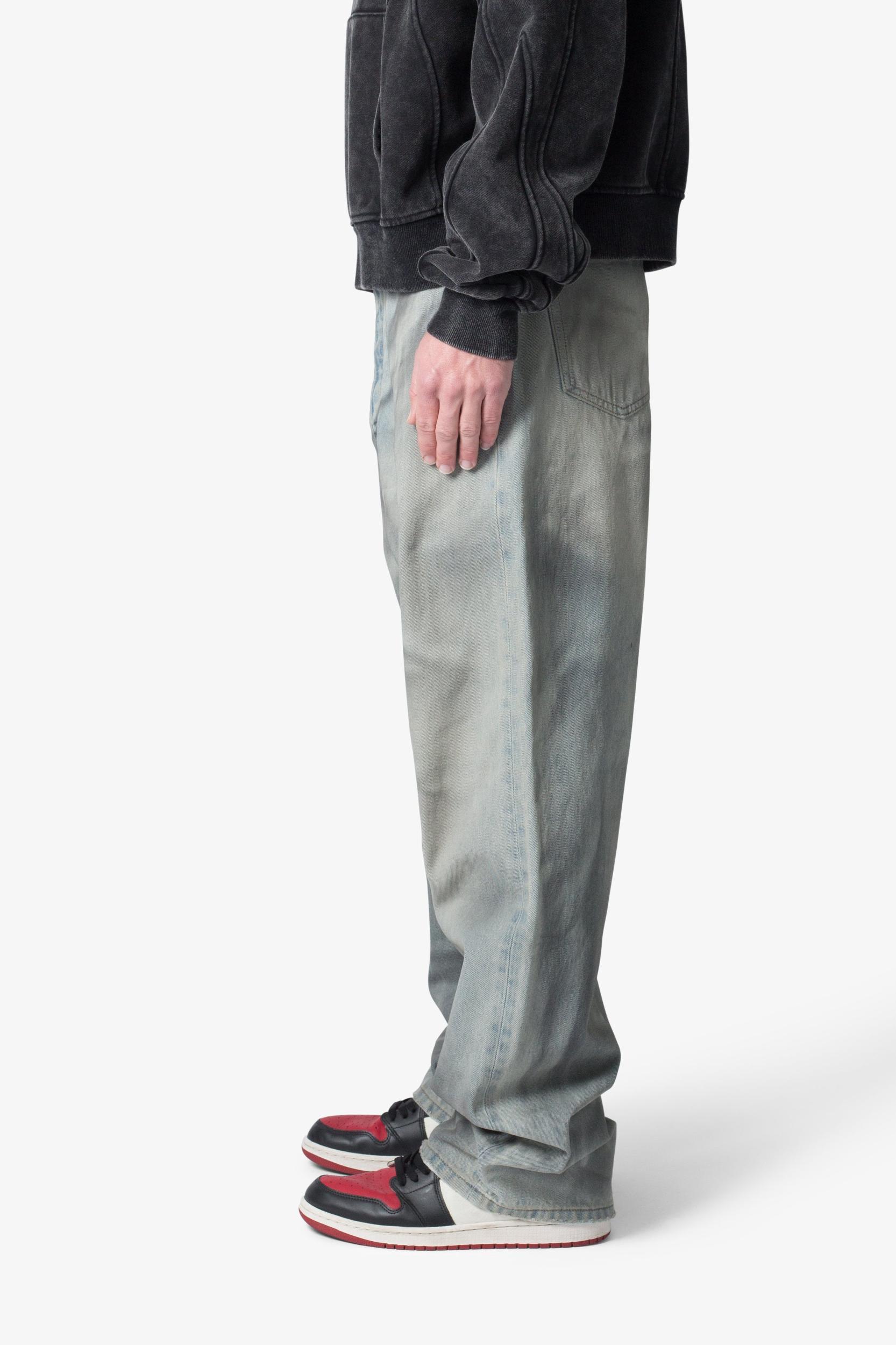 Ultra Baggy Oil Stain Denim - Vintage Blue Product Image