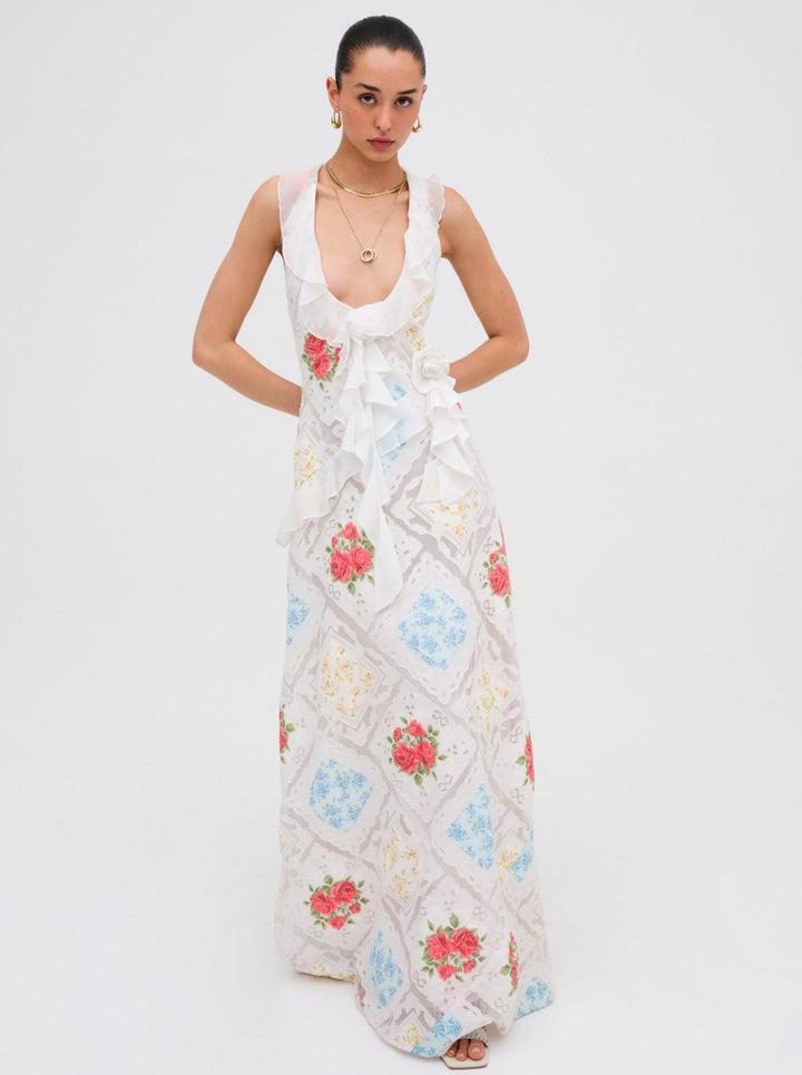 Aviana Maxi Dress — White Product Image