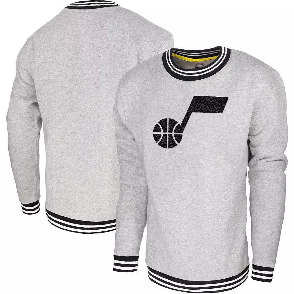 Men's Stadium Essentials Heather Gray Utah Jazz Club Level Pullover Sweatshirt, Size: 2XL, Jaz Grey Product Image