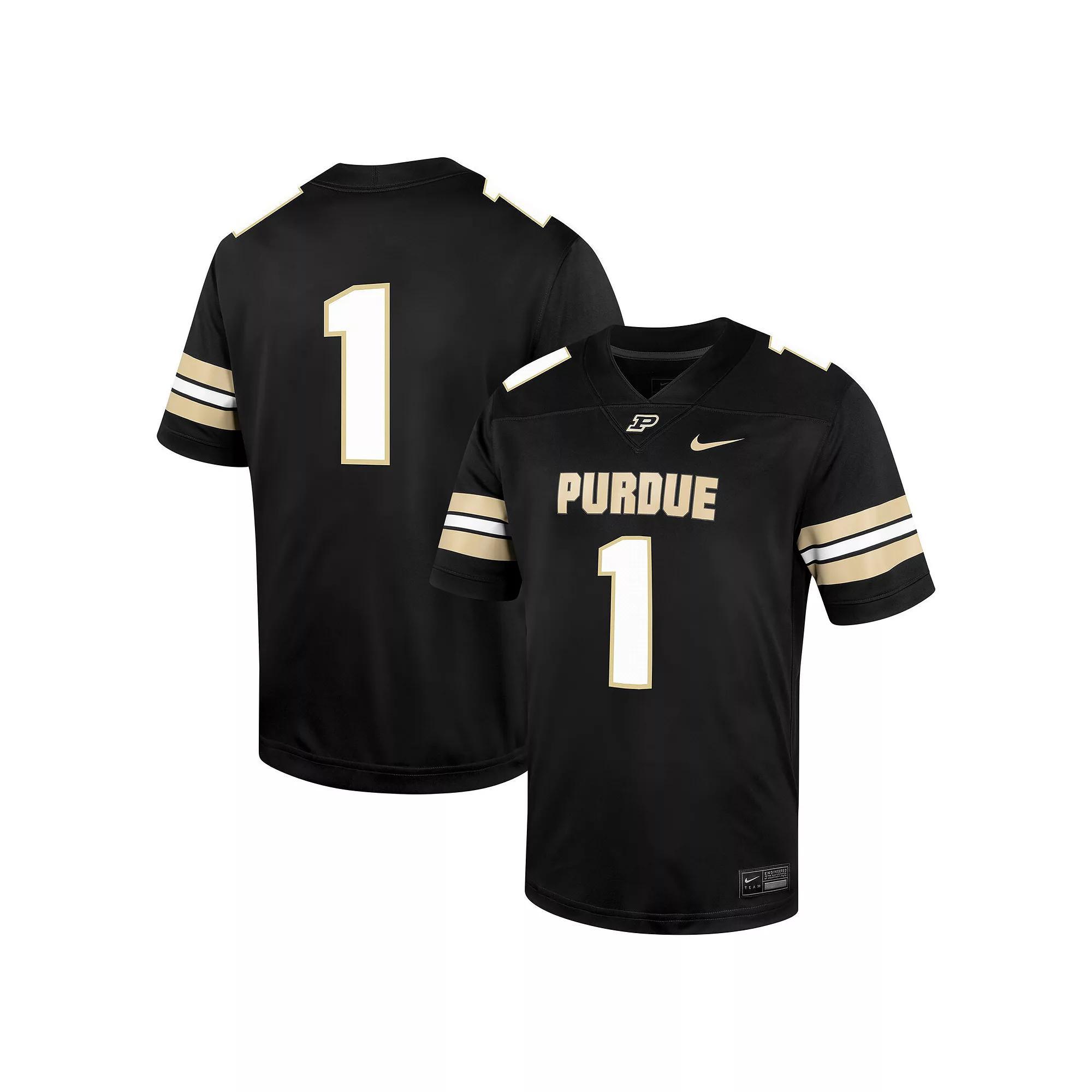 Men's Nike #1 Black Purdue Boilermakers Untouchable Football Jersey, Size: Large Product Image