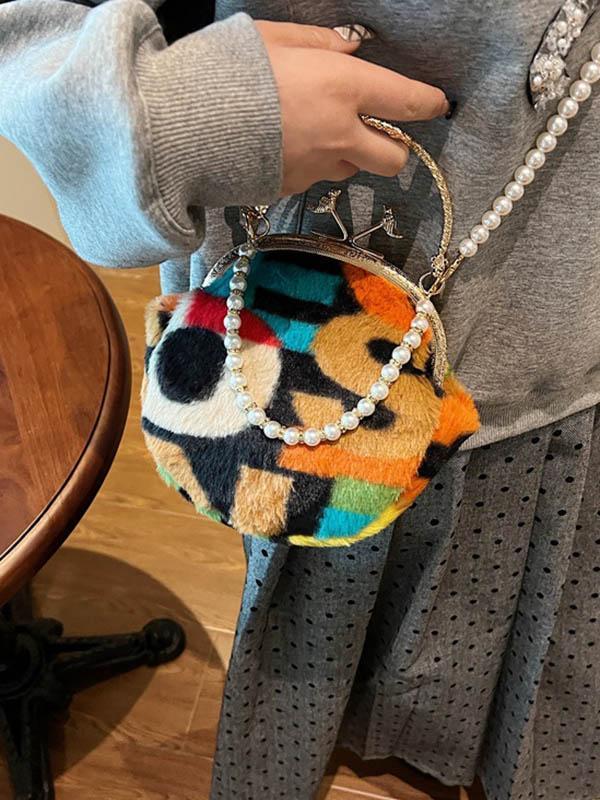 Contrast Color Zipper Crossbody Bags Handbags Product Image