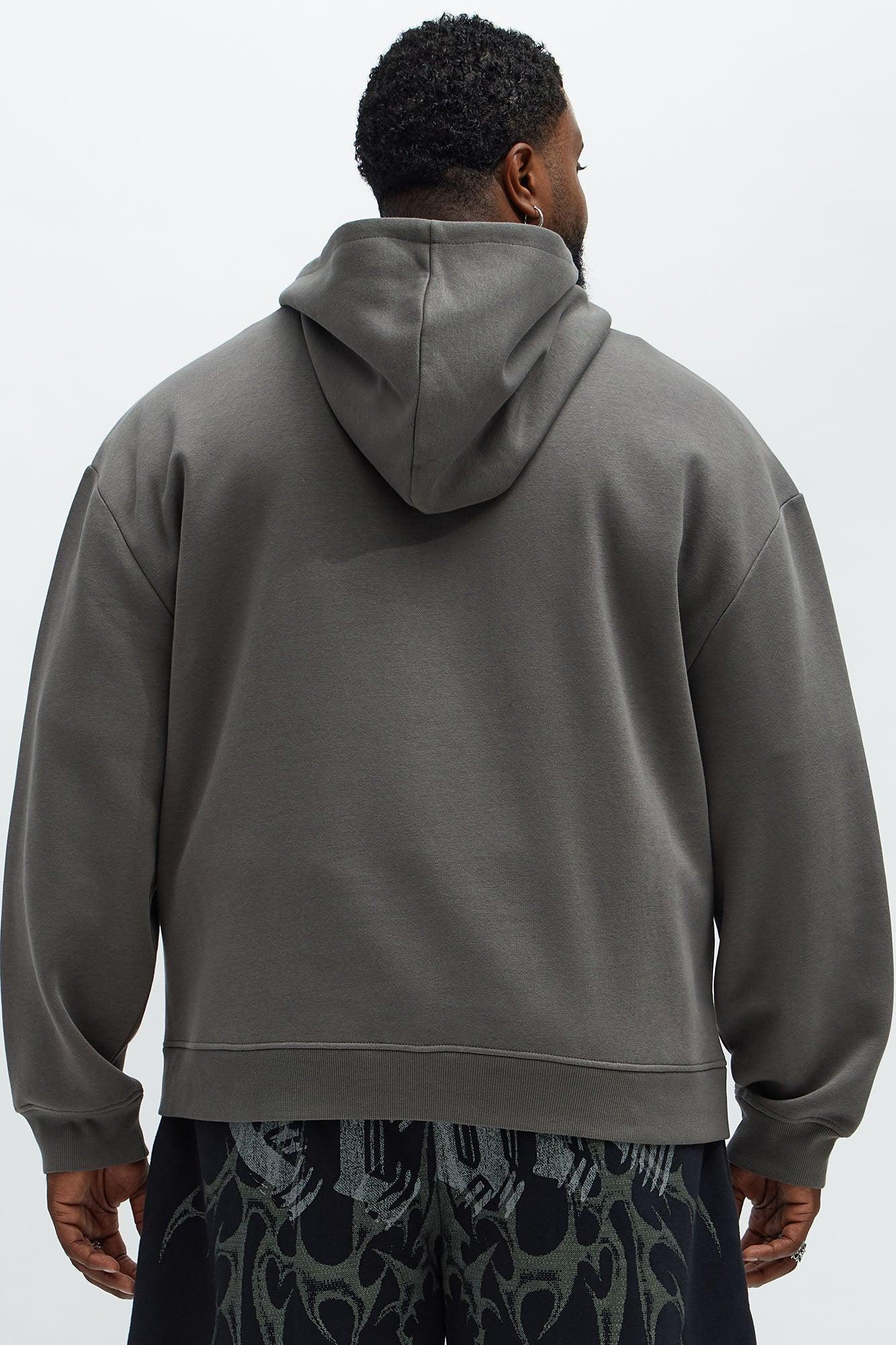 Tyson Quarter Zip Hoodie - Charcoal Male Product Image