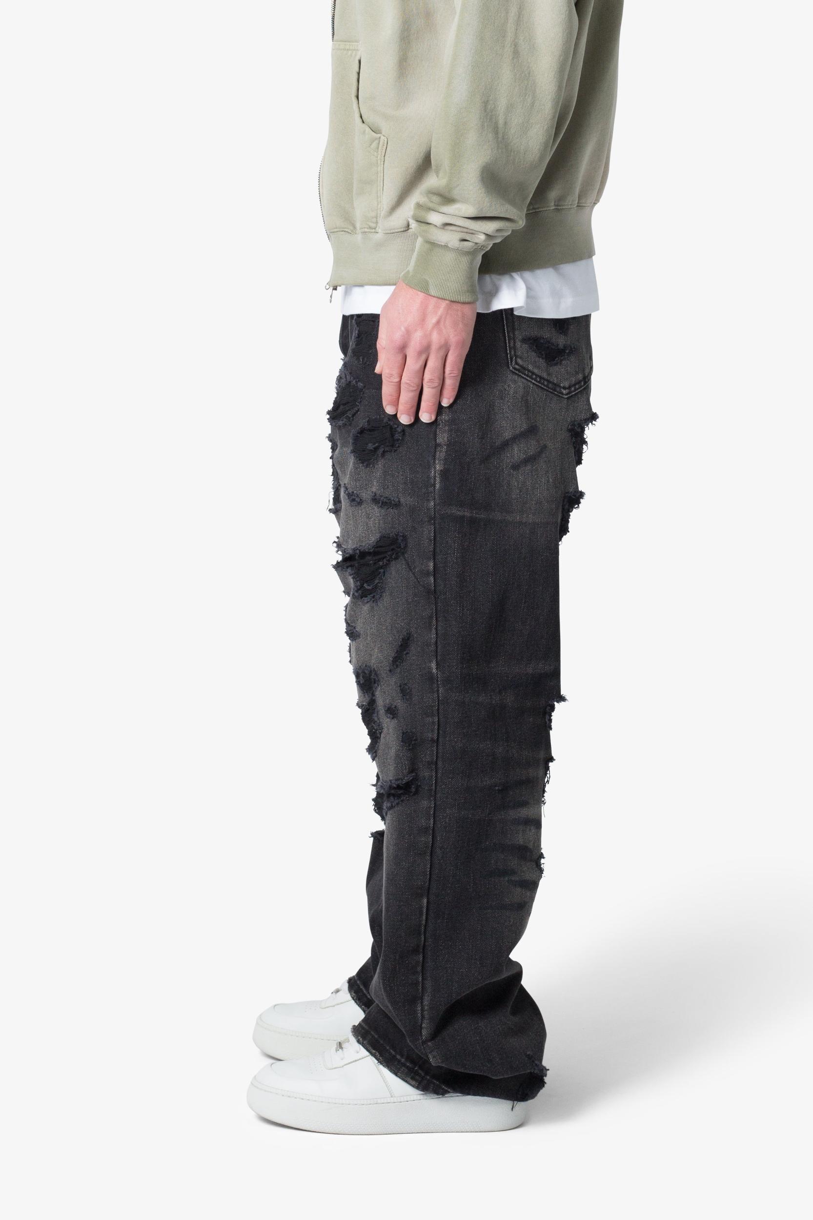 Ultra Baggy Distressed Denim - Vintage Black Product Image