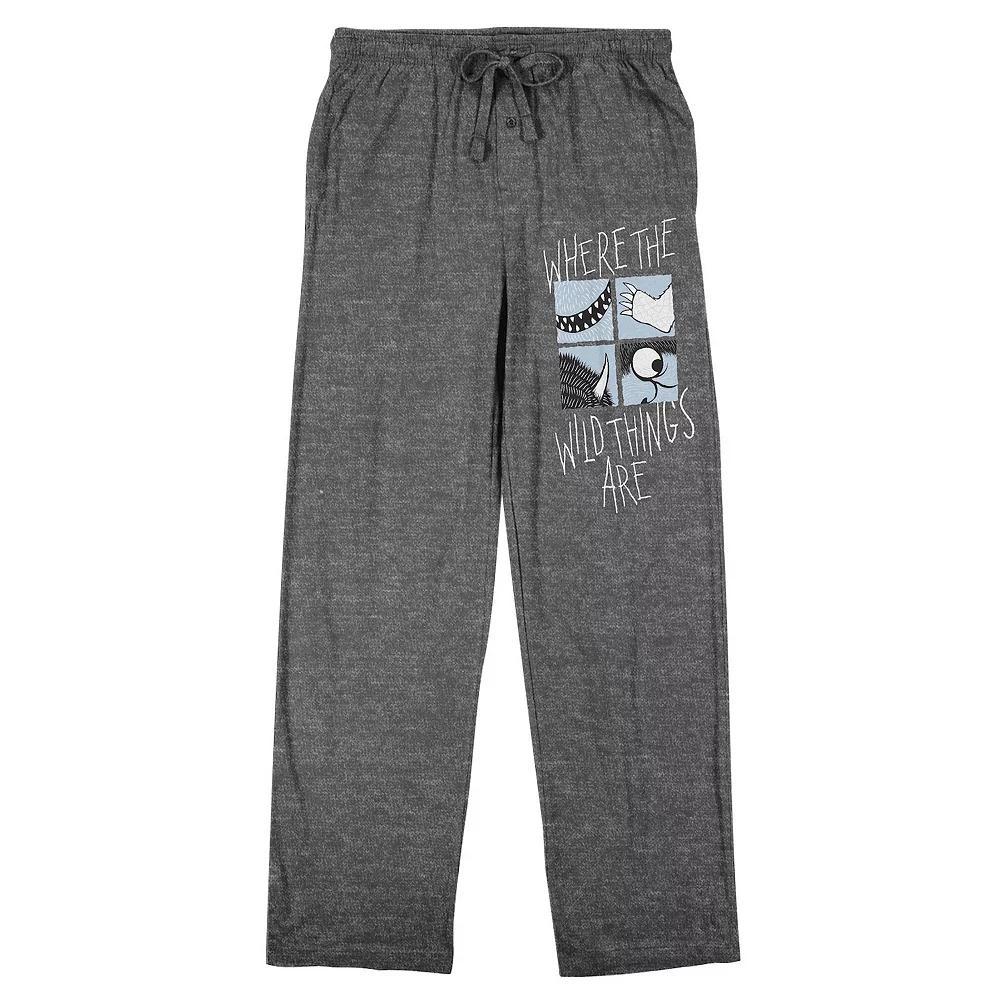 Men's Where The Wild Things Are Pajama Pants, Size: Large, Grey Product Image