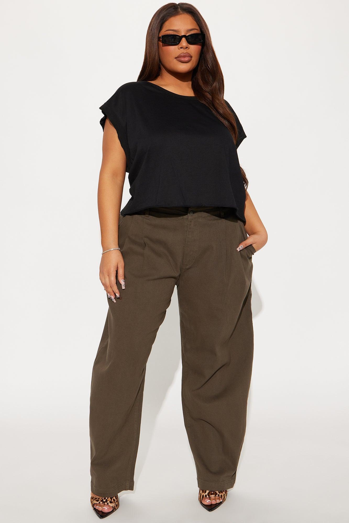 How Would You Feel Barrel Pant - Olive Product Image