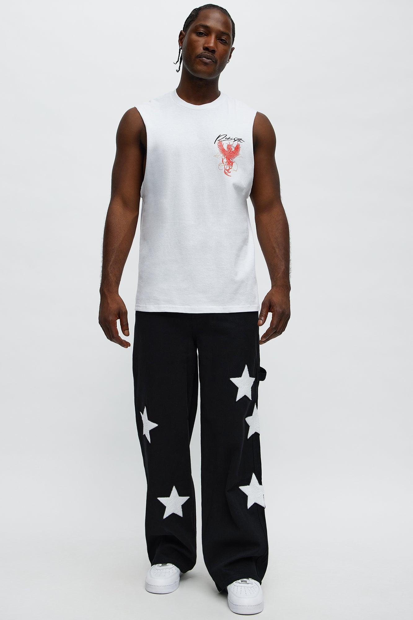 Rebirth Rise Again Muscle Tee - White Product Image