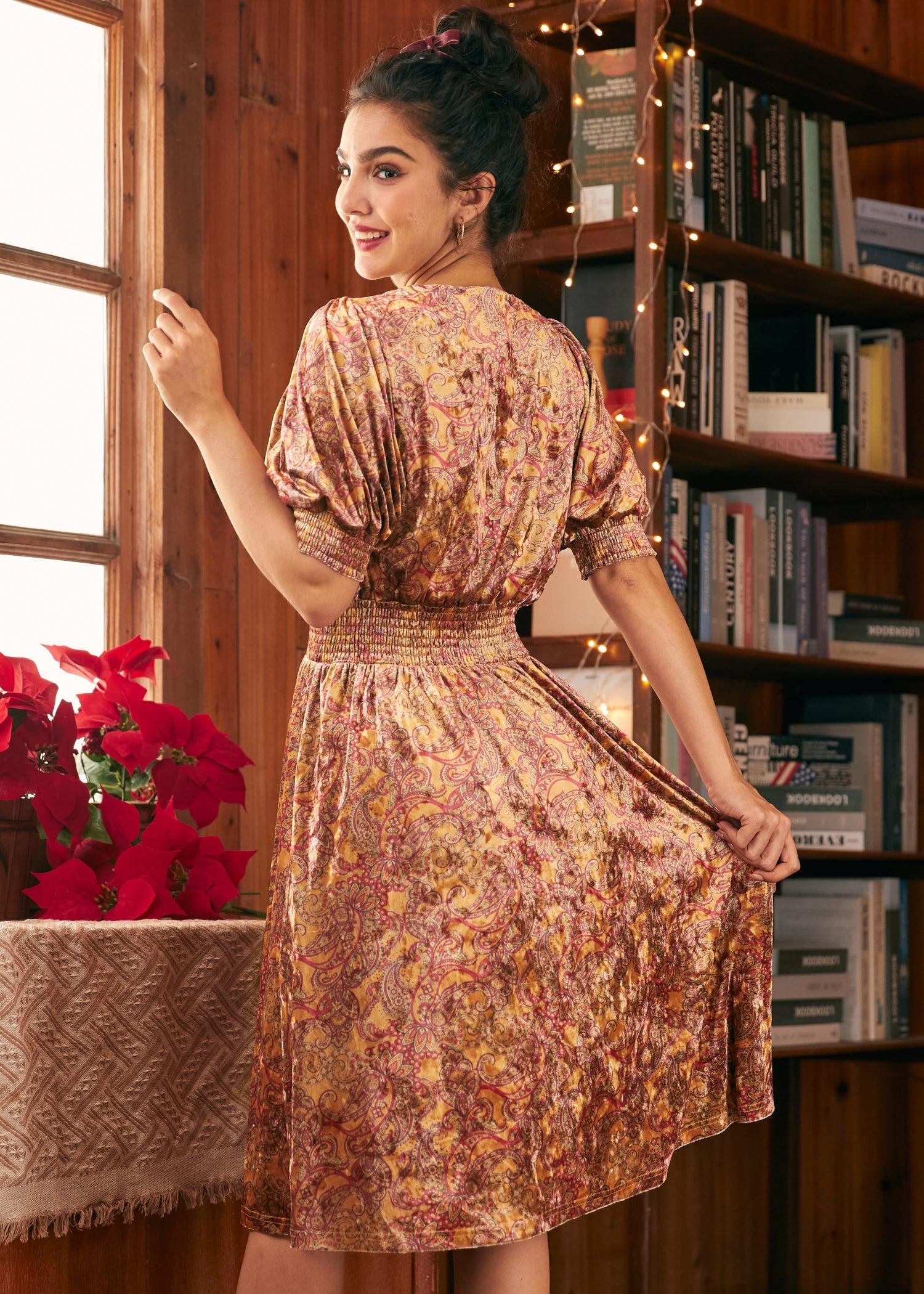 Bohemian Rhapsody Balloon Sleeve Dress Product Image