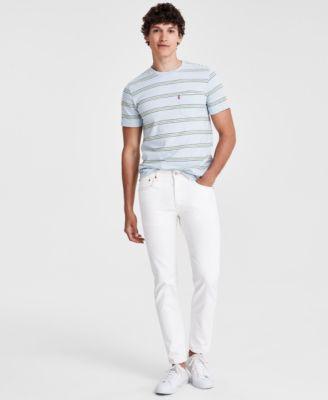 Levis Mens 512 Slim-Fit Tapered White Jeans Product Image