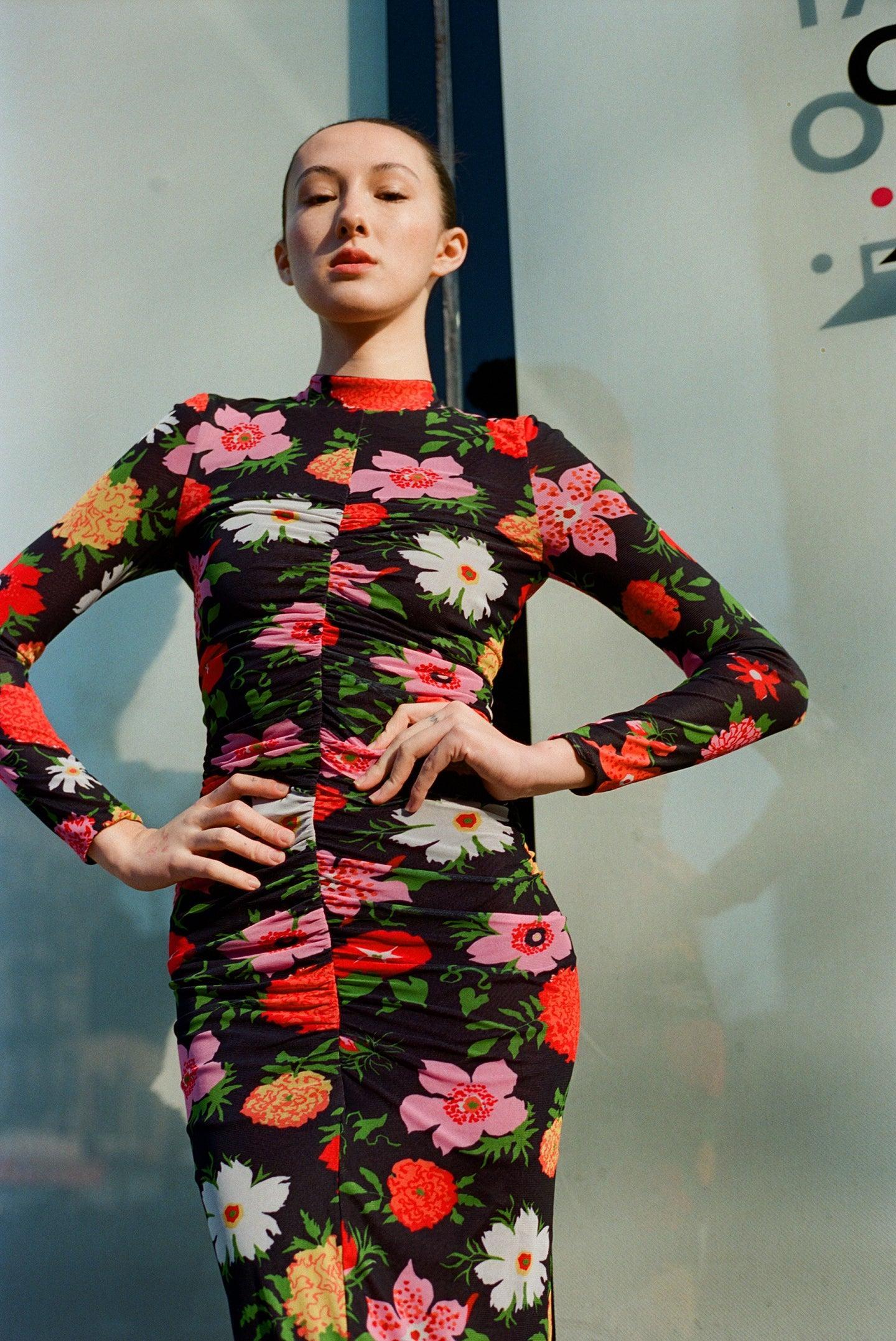 Gemini Dress - Mills Floral / Gamay Product Image