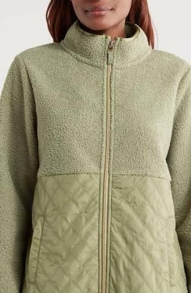 Tommy Bahama Quilted Faux Sherpa Sage Jacket Product Image