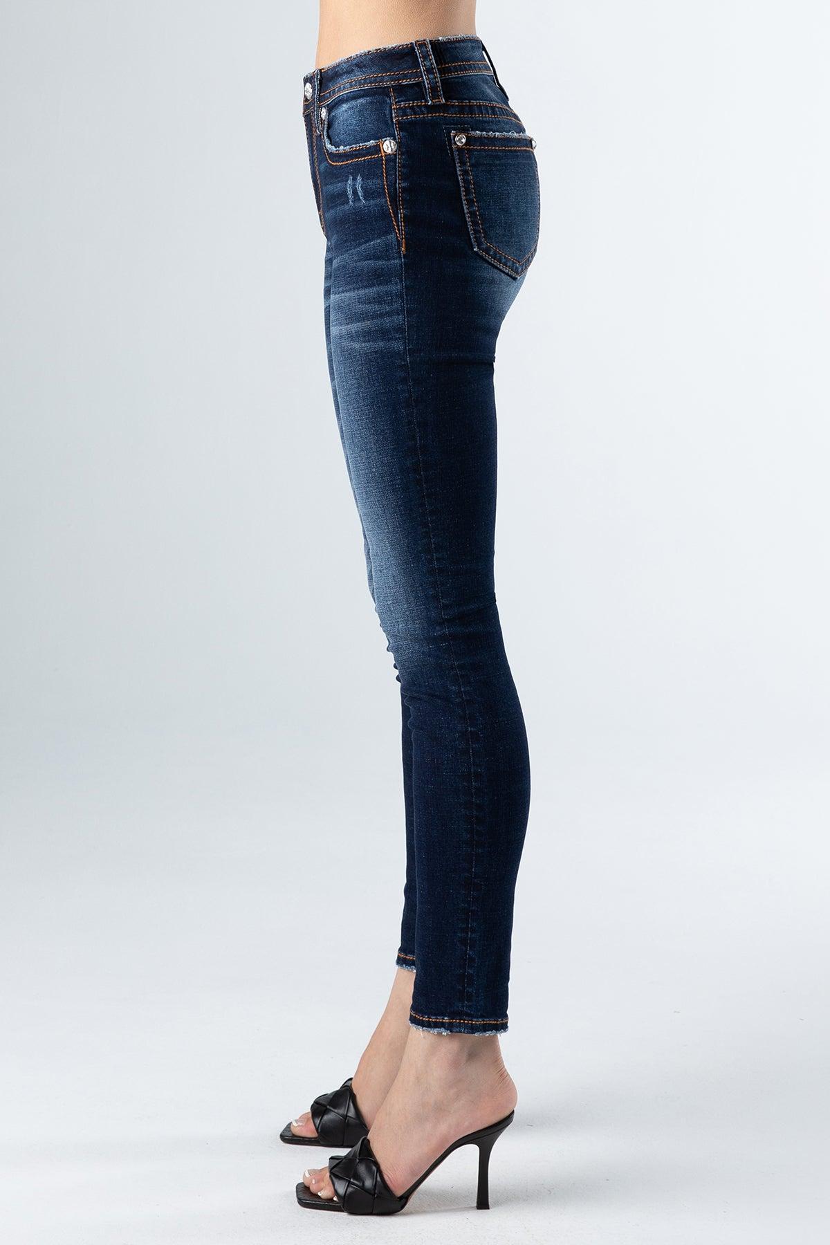 Classic Dark Wash Skinny Jeans Product Image