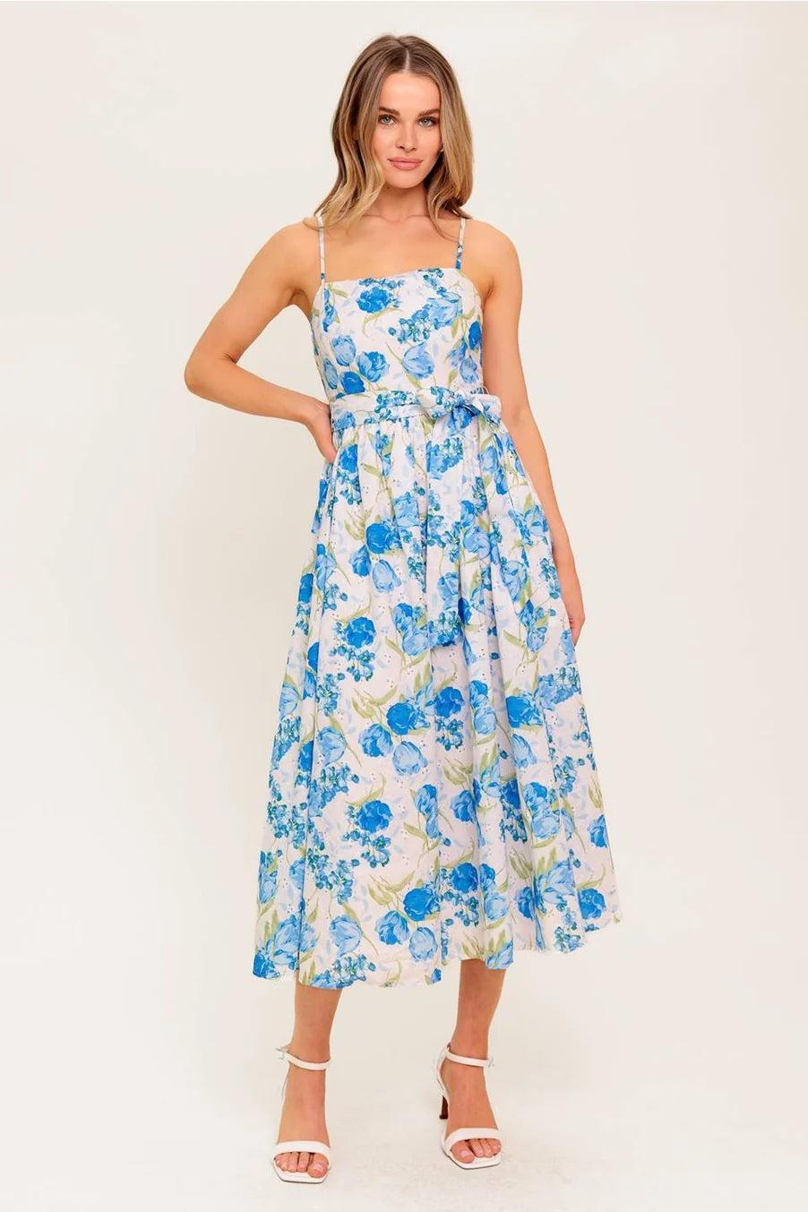 Alissa Eyelet Midi Dress Product Image