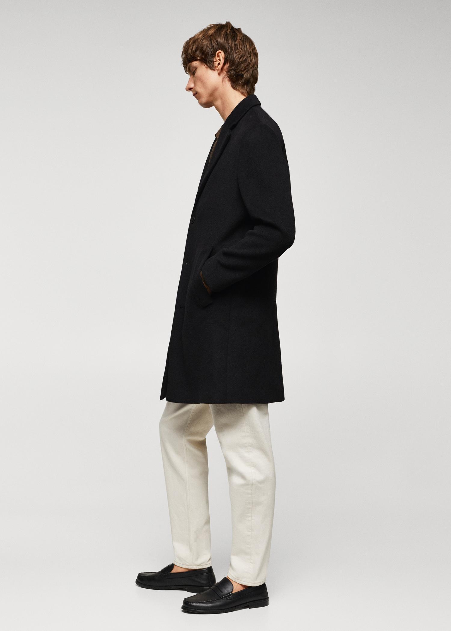 Recycled woollen coat - Men | MANGO USA Product Image