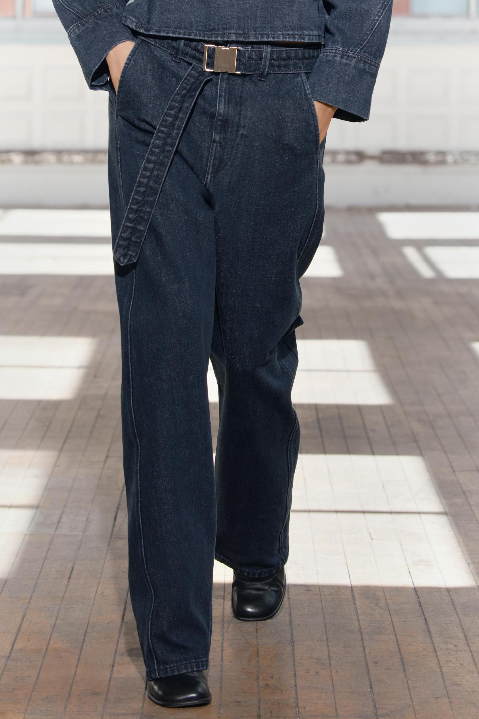 STRAIGHT CUT MID RISE JEANS ZW COLLECTION Product Image